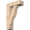Ekena Millwork Funston Block Smooth Bracket w/ Offset Brace, Douglas Fir, 5 1/2"W x 16"D x 24"H BKT0604X16X24FST05SDF - alternate 1